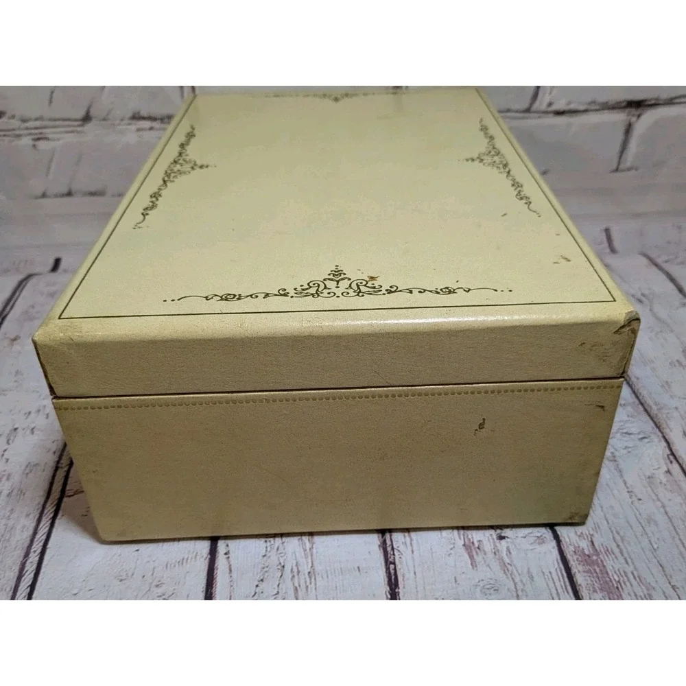 Vintage 2 Tier Faux‎ Leather PINK Velvet &  Satin Lined Jewelry Box w/ Mirror
